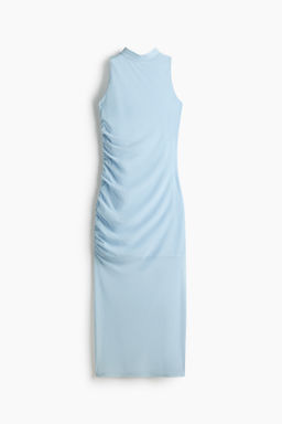 Vestido drapeado de malla