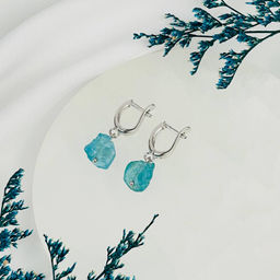 Серьги длинные из Апатита