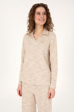 Kad_n Krem Sweatshirt - U.s. polo assn фото 3