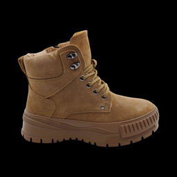 Ботинки из натуральной кожи на меху 88301-10 коричневые