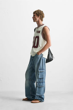CONTRAST VARSITY TANK TOP - Zara фото 4