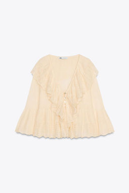 RUFFLED KNIT SWEATER - Zara фото 4