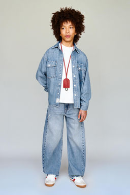 DENIM SHIRT WITH POCKETS - Zara фото 5