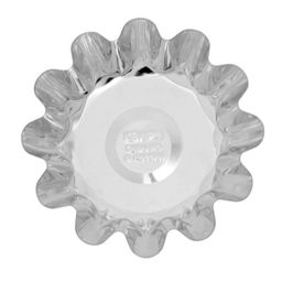 Цена за 7 шт. Форма для выпечки ромовой бабы, d=14 см, h=6.2 см, жесть, серебристая