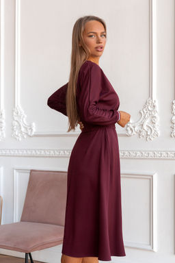 Платье Open Style 5577 бордовый