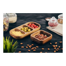 Блюдо сервировочное Walmer Organic, 31х16 см, цвет темное дерево  фото 4