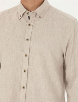 Bej Regular Fit Uzun Kollu G_mlek - Pierre cardin фото 7
