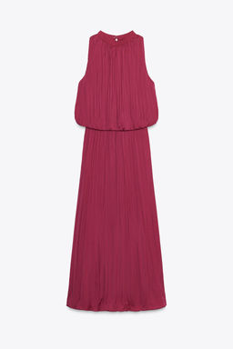 CREASED-EFFECT PLEATED MIDI DRESS - Zara фото 7