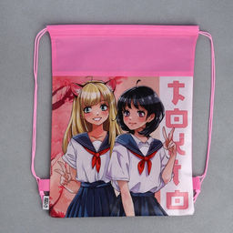 Мешок для обуви Аниме школьницы (полиэстер) 41?30 см