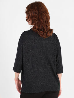 Блузка теплая женская больших размеров блестящая - Almond фото 2