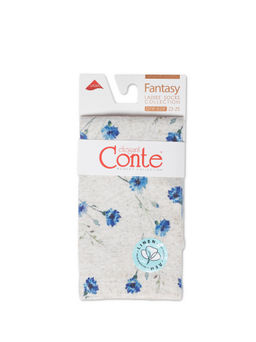 Цена за 2 пары. Носки Классические CONTE Носки с принтом FANTASY из смесовой пряжи с хлопком и льном бежевый - Conte elegant фото 18