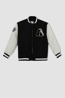 Водоотталкивающий бомбер для мальчиков с воротником-стойкой - Defacto фото 10