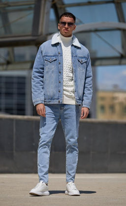 Куртка джинс утепл F021-1370-01W l.blue