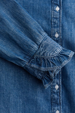 Blusa denim con ribetes de volante - H&m фото 6