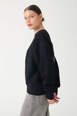 Арт. 15113 Свитшот женский оверсайз 42-50 (5 шт) Цвет:черный - Калинка фото 6