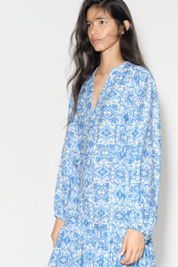 Vestido escalonado con dise?o estampado - H&m фото 5