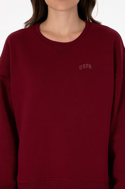 Kad_n Bordo _ardonlu Bisiklet Yaka Basic Sweatsh_rt Sepette S_rpriz _ndirim - U.s. polo assn фото 6