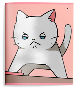 Тетрадь 48 л. А5 линия, на скрепке, офсет LOREX SNAPPY CAT мелованный картон, запечатка форзаца, soft touch, выборочный УФ-лак - Buro фото 5