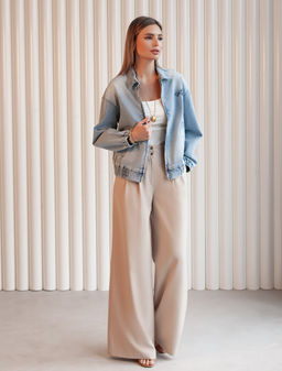 VILATTE / Бомбер из эластичного денима  фото 5