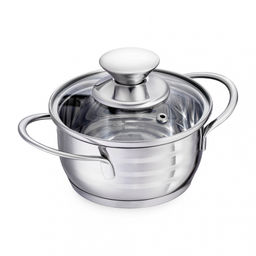 Кастрюля со стек. кр. 0,7л; 12х6 см Linea BIMBO vitro нерж. арт. 93-BIMv-02