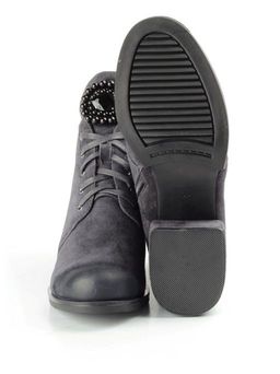 04-R181-2 GREY Ботинки зимние женские (натуральная замша, натуральный мех) - Фабричный китай фото 12