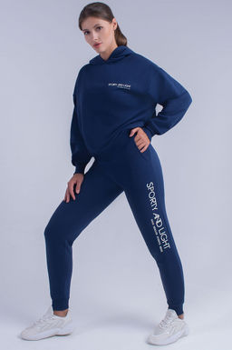 Арт. 2521 Костюм с брюками женский 44-52 (5 шт) Цвет:верх-темно-синий, низ-темно-синий - Калинка фото 2