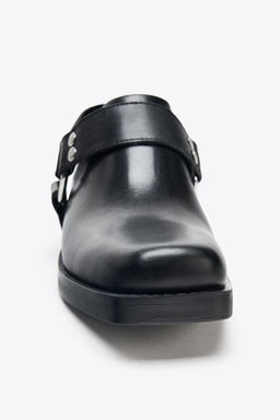 LEATHER BIKER CLOGS - Zara фото 12