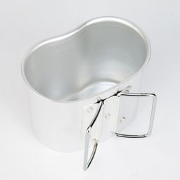 Фляжка армейская походная Adventure 0.8 л для воды, с котелком, металл, зелёный чехол