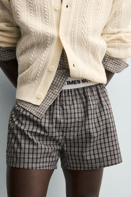 POPLIN JACQUARD WAIST BOXERS