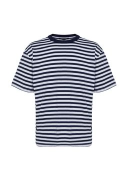 TRENDYOL MAN Siyah Oversize/Genis Kesim Cizgili K?sa Kol T-Shirt TMNSS20TS0511 - Trendyolmilla фото 6