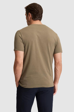 Erkek Haki Regular Fit Bisiklet YakaTi__rt