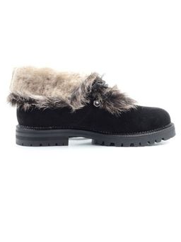 04-AH25-2 BLACK Ботинки зимние женские (натуральная замша, натуральный мех) - Фабричный китай фото 17