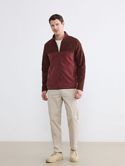 Dik Yaka Polar Erkek Fermuarl? Sweatshirt