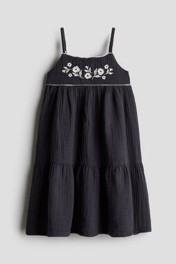 Vestido escalonado de muselina - H&m фото 4