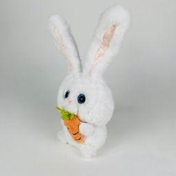 Мягкая игрушка Зайка с морковкой 35 см