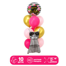 Цена за 2 шт. Воздушные шары, букет «Для неё», набор 10 шт.