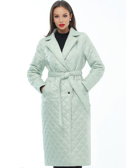 Пальто стеганое светло-мятного цвета - Dstrend фото 9