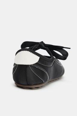 SPORTY TOPSTITCHED BALLET FLATS - Zara фото 10