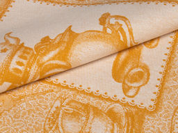 07с-39ЯК 50*70 Полотенце "Самовар" цв. желтый (охра)