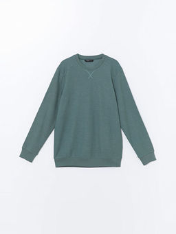 Bisiklet Yaka Uzun Kollu Erkek Sweatshirt
