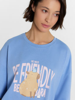 Туника женская синяя с принтом св.синий +печать 512079 - Mark formelle фото 4