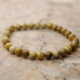 Яшма древесная (Намибия) 6мм, браслет "Классика" длина 17см