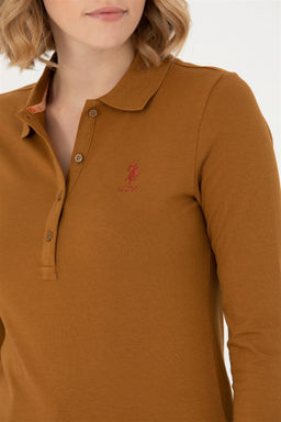 Женская базовая толстовка с воротником поло кокосового цвета Неожиданная скидка в корзине - U.s. polo assn фото 7