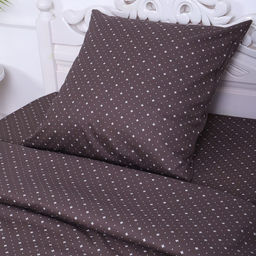 Постельное бельё 1,5сп Голливуд, цвет коричневый, 150х210см, 150х210см, 70х70 см, бязь, 120 г/м, хлопок 100% - Атра фото 3