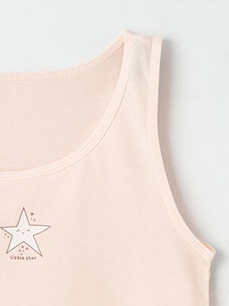 Bisiklet Yaka Bask?l? K?z ?ocuk Atlet 2li - Waikiki фото 3