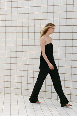 HIGH-WAIST SATIN TROUSERS - Zara фото 8