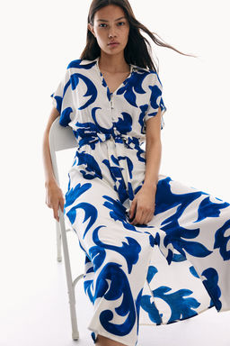 Vestido camisero con cinturon de anudar