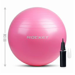 Фитбол 60см ROCKET Антивзрыв, цвет розовый (60-65см 800г)