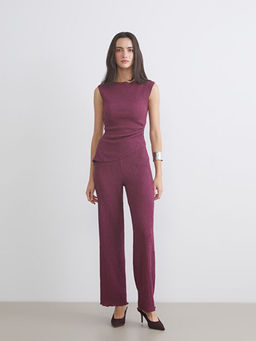 Kay?k Yaka Dokulu Bluz