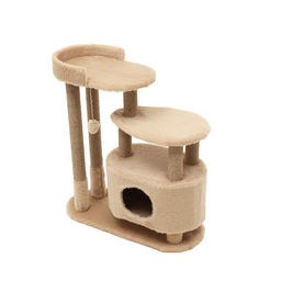 Домик для кошек с когтеточкой, овальный с площадкой, джут, 80 х33 х 91 см микс цветов - Пижон фото 6